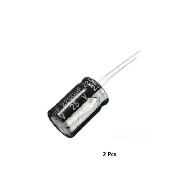 Pack of 2 - 2200uF 25V Electrolytic Capacitors