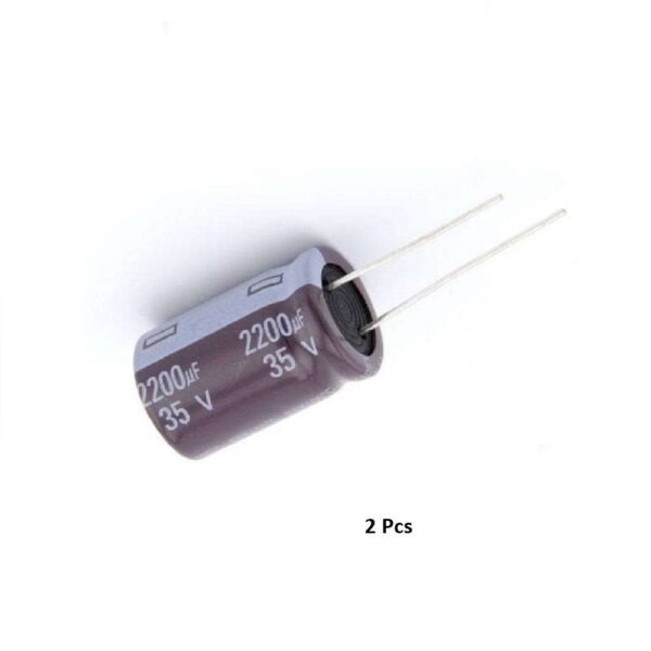Pack of 2 - 2200uF 35V Electrolytic Capacitors